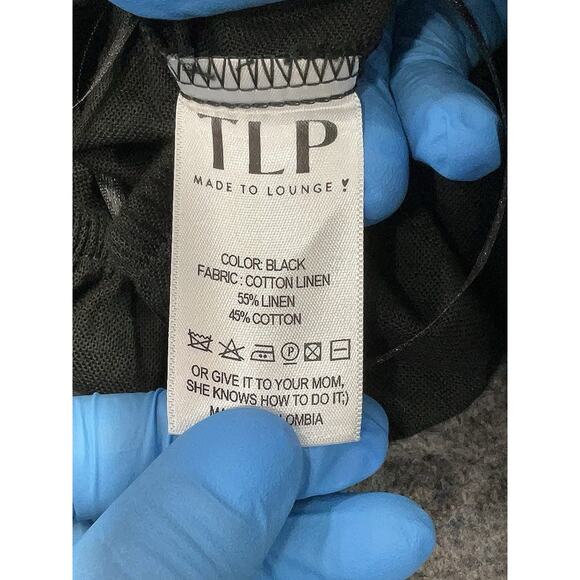 The Lulo Project Linen Blend Black Cutout Midi Dress XS - Picture 5 of 5